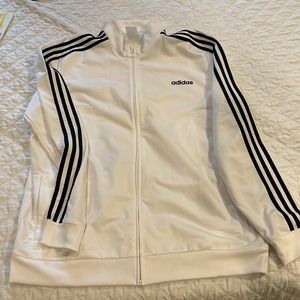 Mens 2xl white Adidas with black stripe